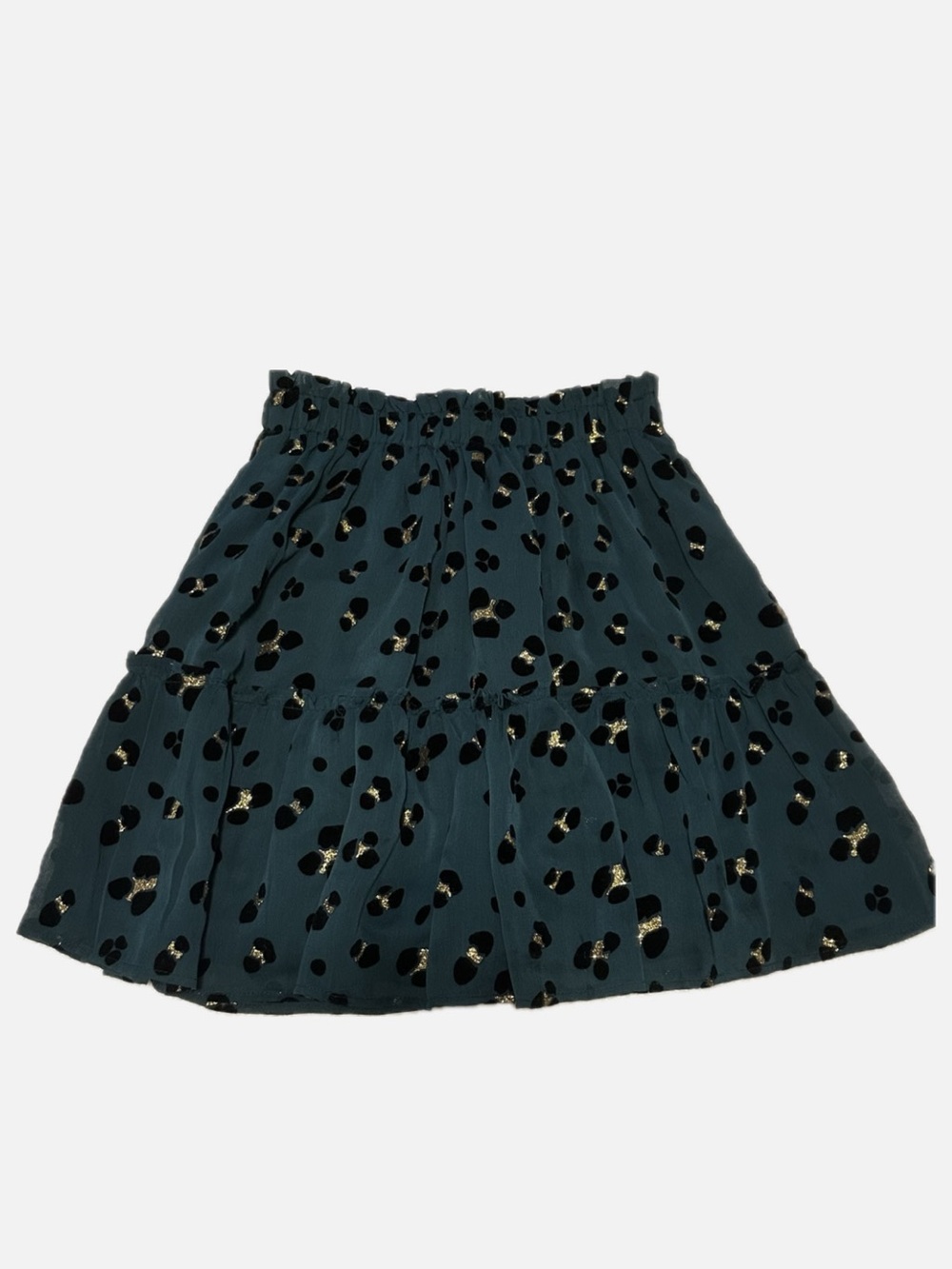 Lili & Lala Metallic Leaf Tiered Mini Skirt.